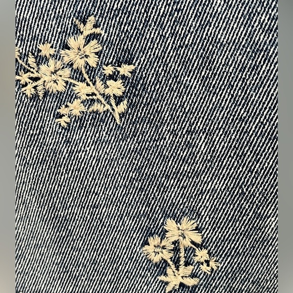 Free People Blue Floral Flare Jeans - Picture 11 of 16